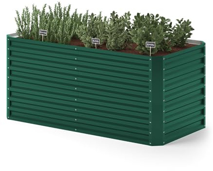 OK-Living Hochbeet, Grün, 180 x 90 cm | zur Anzucht und Kultivierung von Gemüse und Kräutern