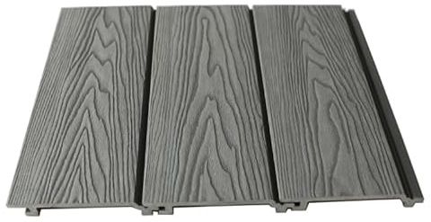 Woodgrain Composite Cladding Black Exterior Boards Panels Plastic Exterior WPC Wall (Woodgrain Boards x 5)