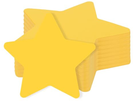 200pz Fustelle di Stelle Dorate, Fustelle di Carta a Forma Stella 10cm per Bacheche Scolastiche Decorazioni da Parete per Feste e Progetti Bricolage Scolastici Fai Da Te