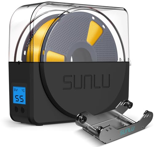 SUNLU Official Filadryer S1+ with Filament Holder, Boîte de Séchage sans Humidité+Support de Filament pour imprimante 3D, Facile à Utiliser et Portable, SUNLU S1 Plus (Noir)+Filament Holder