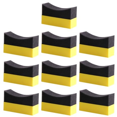 Almohadillas aplicadoras de espuma para cera de coche, almohadillas aplicadoras de cera para coche, paquete de 10 esponjas de cera para pulir ruedas de coche