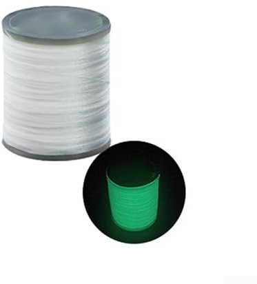 Yuanpgky Fil de fixation de mouches en polyester 150D pour la pêche, fait à la main avec options luminescentes et multicolores, 100 m par rouleau, compatible avec les crochets d'assistance et (C)