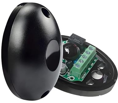 Coppia di Sensori a Fotocellula a Infrarossi 12 / 24V AC DC, Sistema di Sicurezza per Cancello Automatico e Porta del Garage, Compatibili con Marche Come NICE, BFT, CAME