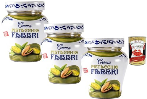 Italian Gourmet Fabbri Crème de Pistache 3 x 200 g – Pâte à Tartiner Gourmande, Texture Onctueuse, Idéale Desserts, Crêpes & Pâtisserie, Sans Gluten + Italian Gourmet Polpa