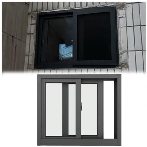 Ventanas De Repuesto Para Casas, Ventanas Para Sótanos, Ventana Corredera De Aluminio Con Mosquitera Y Vidrio Templado, Para Cobertizos, Baños, Cocinas Y Garajes.(50x50 cm)
