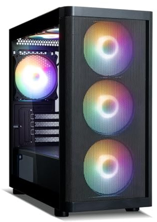 Zalman M4 SE Micro ATX Case, MATX Gaming PC Case with 6 x 120mm FRGB Fans Pre-Installed, High Airflow, Full Tempered Glass Side Panel, Compact Mini Tower Gaming Computer Chassis with USB 3.0 - Black