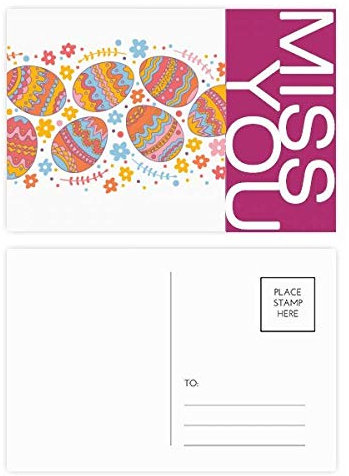 Ostern Religion Festival Bunte Eier Miss Postkarten-Set, Danksagungskarte, Postkarte, Seite Postkarten, 20 Stück