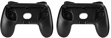 PUSOKEI Ergonomische Spiele Griffgriffe Fall, ABS Anti-Verschleiß Spiele Griffe Controller Schutzhülle für (2 Stück Schwarz)
