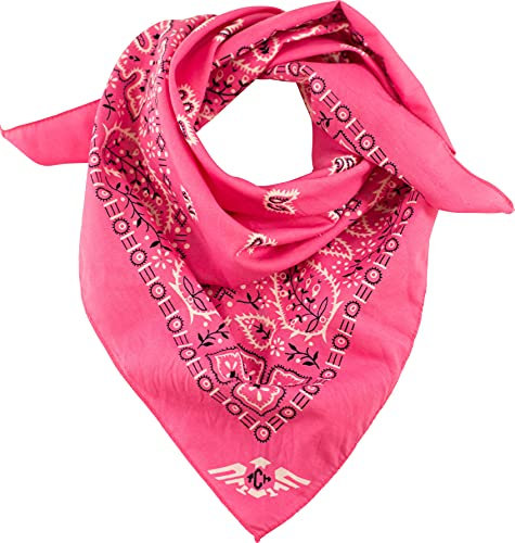 fashionchimp XXL Nicki-Halstuch aus 100% Baumwolle, 70x70 cm, Unisex Bandana, Halstuch, extra groß (Paisley-Rosa)
