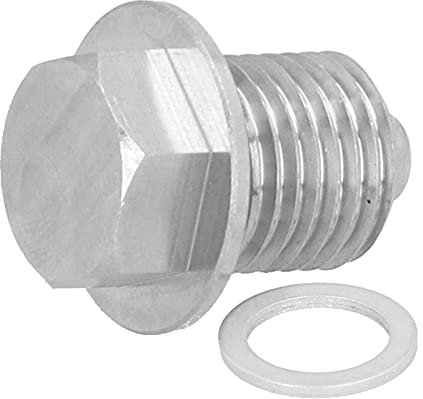 Akozon Tappo Di Scarico Olio, M14x1.5mm Tappo Di Scarico Olio Universale E Guarnizione Tappo Di Scarico Olio In Acciaio Inox Magnete Al Neodimio Vite Coppa Olio