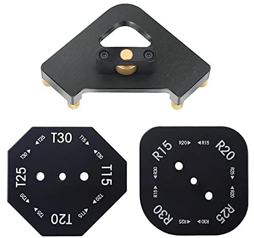 Aluminium Frässchablonen, Router Vorlagen, Oberfräse Schablone, Abgerundete Ecken, Fase Locator, für Holzbearbeitung(R15/20/25/30+T15/20/25/30)