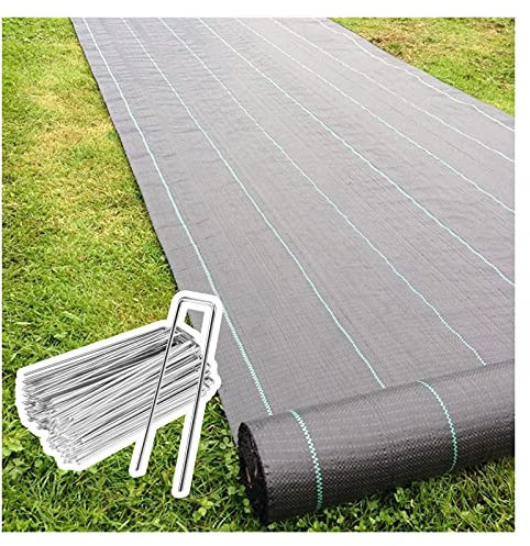 YXXSDP Unkrautgewebe Gartenvlies Kommerziell Unkrautbekämpfung, Hohe Durchlässigkeit Garten Landscaping Fabric Roll, Unkrautvlies Gartenmatte Für Driveway Garden (Size : WxL 0.6x60m/2x197ft)