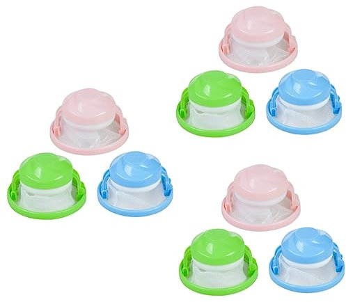 POPETPOP 9pcs Washing Machine Hair Catcher Mesh Filter Bag Lint Trap Debris Filter Mesh Pouch Pet Remover Hair Catcher Washer Laundry Ball Floating Eva Washing Machine Filtration Pet Random
