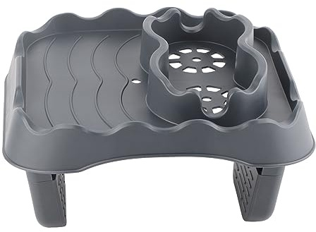 Whirlpool-Tischablage, Verstellbarer Whirlpool-Beistelltisch, Rutschfester Getränkehalter Mit 2 Getränkehaltern Und Abflusslöchern, Whirlpool-Beistelltisch Für Schwimmbäder, Spa-Badewanne(grau)
