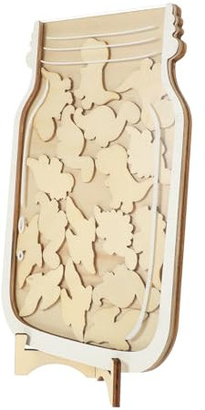 GRIRIW 1satz Belohnungsglas Für Holzdesign Motivationssystem Für Klassenräume Dekoratives Jar Verhaltensförderung Mit Sternenmarkierungen Für Und Kindergärten