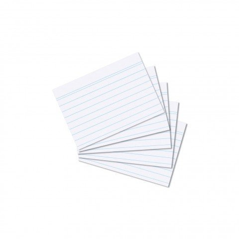 Papiertiger 100 Karteikarten (DIN A8, Weiß, Liniert, 10)