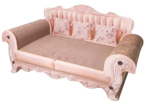 Luckxing Kratzbrett Für Katzen Aus Pappe, 60 X 24 cm Sofaform Katzen Wellpappe Kratzmöbel, Kratzspielzeug Für Katzen, Kratzlounge Katzen, Kratzpad Für Katze, Katzenspielzeug Kratzen Pappe