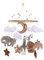 Collazoey Mobile babybett,Wald Tiere Mobile Baby Windspiel,Elefant Giraffe Löwe Wolke Mobile Baby Anhänger,Holz Mobile Baby Windspiel,Geschenk für Baby Mädchen oder Jungen (A)