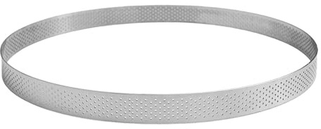 GOBEL - Cercle à Tarte Perforé - Cercle à Patisserie Perforé - INOX - Ø 28 cm - Hauteur 2 cm - Qualité professionnelle - Fabriqué en France
