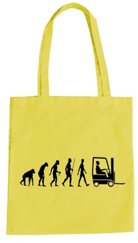 absenda Evolution Stapler Baumwolltasche - Lagerist Gabelstapler Logistik Forklift Gelb