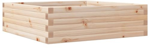 vidaXL Jardinera de Madera Maciza de Pino 80x80x23 cm