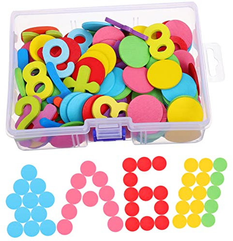 Vaguelly Montessori Zahlenholzchips Mit Runden Scheiben Für Kleinkinder Holzzahlen Und Holzalphabet Für Farberkennung Und Rechnen Lernen Inklusive Box Als Geburtstagsgeschenke