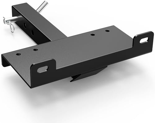 Winch Mounting Plate, Universal Receiver 10 x 4.5 inch Winch with 2 inch Receiver Coupler, Heavy Duty 15000 lb Capacity, Mounting Plate for ATV, UTV, SUV, Truck, Pickup
