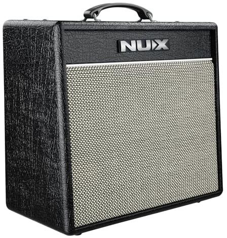NU-X | Mighty 40 mkII Gitarrenverstärker mit Effekten | Tragbarer 40W Modellierverstärker, Bluetooth, USB-Schnittstelle & Schlagzeugmaschine für E-Gitarren, Übung & Aufnahme