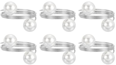 QUARKZMAN 20Pezzi Anelli Portatovaglioli in Metallo, Fermatovaglioli da Tavola Fibbie per Decorazione Adornamento Matrimoni, Banchetti, Argento