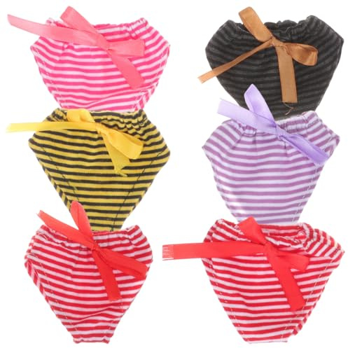 COSMEVIVI Lot De 6 Culottes pour PoupéEs 32Cm sous-VêTements ÉLastiques pour Petites Filles Accessoires De Jeu De RôLe Confortables Et Faciles À Enfiler