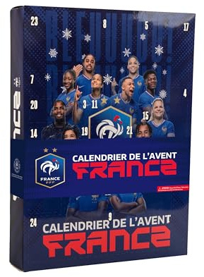 Cinereplicas Équipe de France de Football - Calendrier de l’Avent - 24 cadeaux inclus - Papeterie & Petits Accessoires - Licence Officielle
