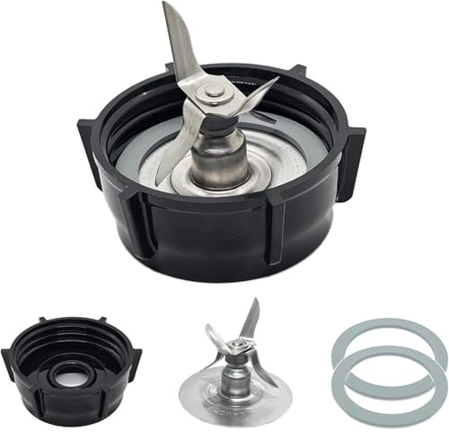 Pizgear, for Oster, repuestos for licuadora, Cuchilla for Hielo for licuadora con Tapa de Base for Jarra y Dos Juntas tóricas de Goma, Kit de actualización de Accesorios Cuchilla para licuadora