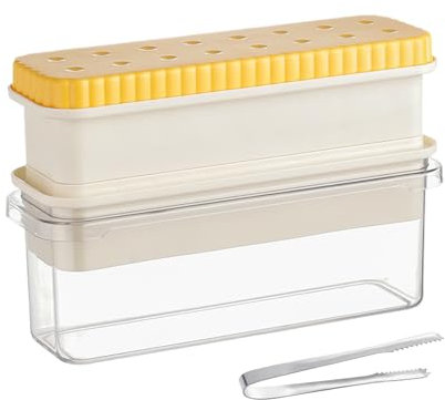 Plateaux à glace pour congélateur - Moule à cubes avec récipient et couvercle,outil de cuisine à libération rapide pour cocktail whisky vodka et boissons froides
