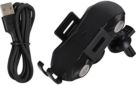Mtlavishness Wireless Car Fast Charger Phone Holder for Qi Enabled IOS Android Devices Rapid Charging Up To 10W 7.5W And 5W With Automatic Clips And 360 Degree Rotation Ideal For