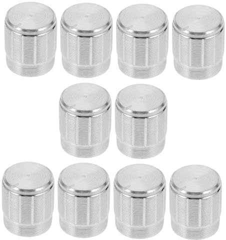 NUOBESTY 10stücke Teiliges Aluminiumlegierung Potentiometer-knöpfe Weiß Robustes Metall Lautstärkeregler Gitarre Präzise Volume Tone Control Caps Langlebige Guitar Volume Knobs Für Verbesse