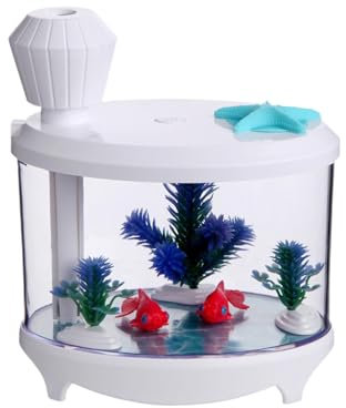 perfk Luftbefeuchter, Diffusor für ätherische Öle in Aquarienpflanzen, leise, tragbar, Duftdiffusor für Fitnessräume, SPA-Räume, Weiß
