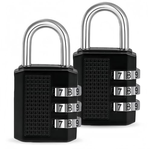 Luggage Locks,[2 Pack] 3-Digit Security Suitcase Locks,Padlocks with Code | TSA Approved Luggage Locks for Gym, Garage, Backyard Fence Gate, Sheds,Weatherproof,Outdoor/Indoor Padlock