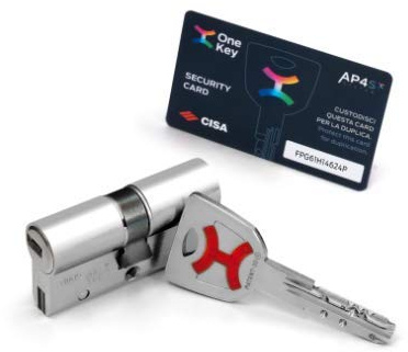 Cilindro Europeo CISA AP4 S, Serratura di Sicurezza Anti-Effrazione, 35-50 mm, con Security Card