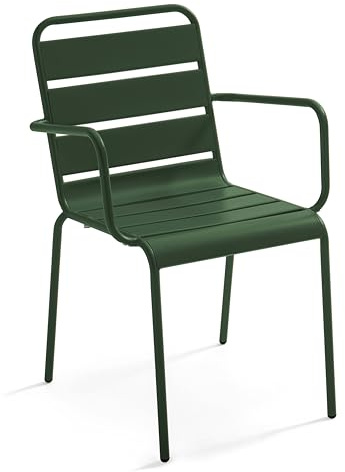 Oviala Gartensessel aus Metall, Waldgrün – Palavas
