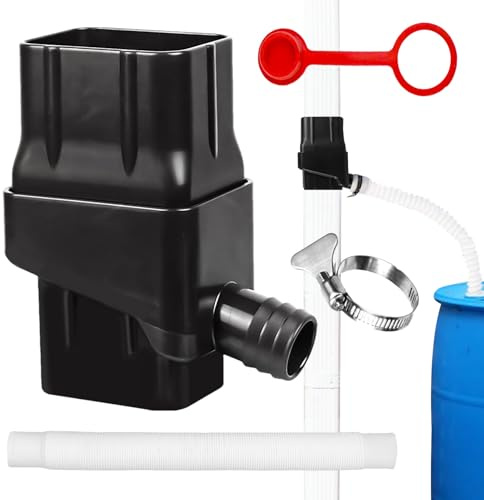 di raccolta 'acqua piovana | Filtro per tubo di scarico – Regolabile, ecologico, adatto per tubi standard da 2 x 3 pollici | Ideale per l'irrigazione del giardino, la produzione di acqua