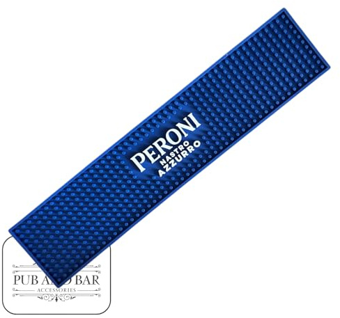 Peroni Nastro Azzurro Beer Bar Runner, Rubber Bar Mat