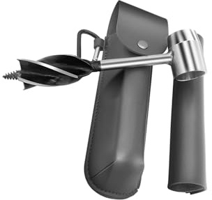 mophrati Tarière Manuelle de Survie pour Le Camping, mèche de 12,7 cm (5 Pouces) en Acier qualité supérieure, forets tranchants pour travaux menuiserie, Outils manuels d'extérieur en Acier pour Le