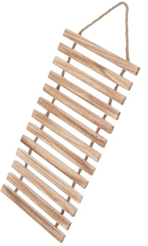 DEARMAMY Soporte para Plantas Colgante de Madera Resistente Intemperie, Tamaño Mediano, Estante para Macetas de Exterior E Interior, Enrejado para Trepadoras Adecuado para Balcón y Jardín