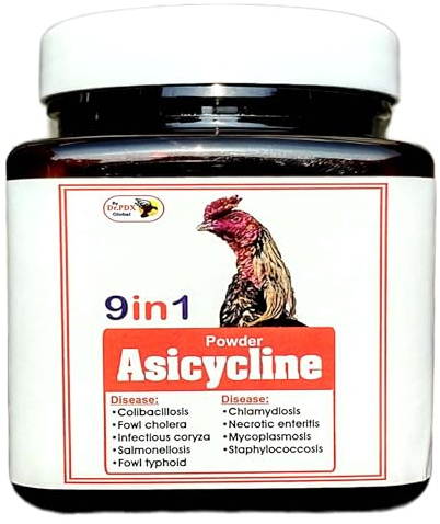 Rooster Medicine, Asiciclina 9 en 1, cubre 9 enfermedades, opción de capacidad, polvo 50 g, 100 g, tableta 50, 100, Dr PDX (50 gramos, polvo)