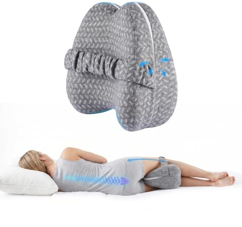 ForestM Knee Pillow for Sleeping on Side, Memory Foam Leg Pillow | Memory Foam, Side Sleeping, Hip and Spine Support, Sciatica Relief, Removable Cover, Leg Pillow, Pillow for Between Legs