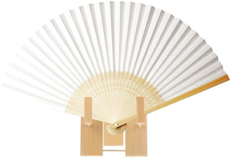 HOLIDYOYO Supporto Espositore in Giapponese, Legno Ventaglio | Due Perni in Legno, Ventaglio Pieghevole Giapponese, Superfici Lisce senza Sbavature, per Sala