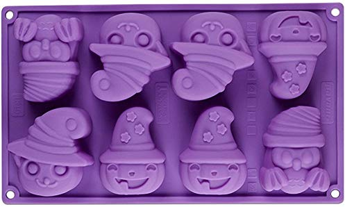 FantasyDay Premium Antiadherente Moldes para Tartas, Moldes de Silicona para Caramelos, Chocolate, Hornear, Tarta, Galletas, Jabón, Hielo - Calabaza de Halloween