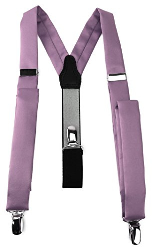 TigerTie schmaler Unisex Hosenträger in Y-Form mit 3 extra starken Clips - Uni einfarbig- Hosenträger in verschiedenen Farben zur Auswahl