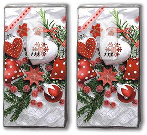 20 Taschentücher (2x 10) Taschentücher Weihnachtsdeko/Winter / Weihnachten
