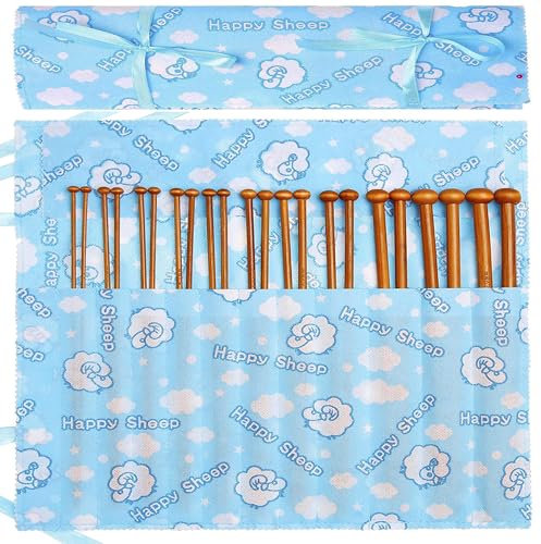 Stricknadeln Set Stricknadel Bambus Stricknadeln Knitting Needles Strickset Stricken für Anfänger Aufbewahrung 3,5 8 10